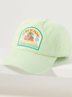 Anthropologie Summer Sports Light Green Terry Cloth Baseball Cap NWT